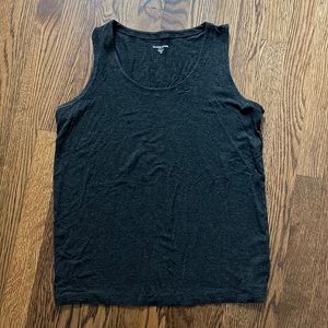 Eileen Fisher dark Gray Sleeveless Tank Top with stretch. Petite medium